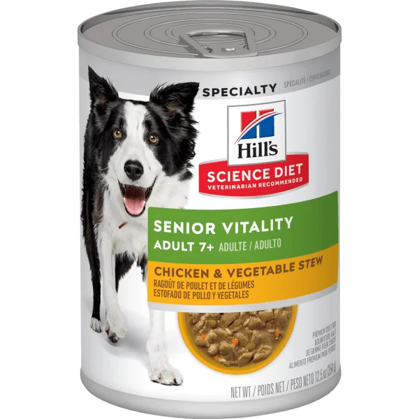 Adult 7+ Senior Vitality Chicken & Vegetable Stew - Wet Dog Food - Hill's Science Diet