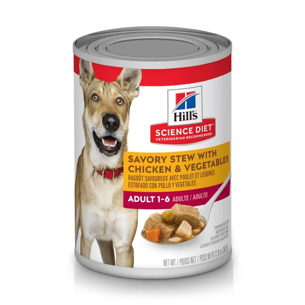 Adult Savory Stew with Chicken & Vegetables - Wet Dog Food - Hill's Science Diet