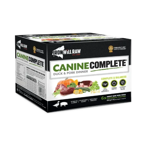 Canine Complete Duck & Pork Dinner 6LB - Frozen Raw Dog Food - Iron Will Raw