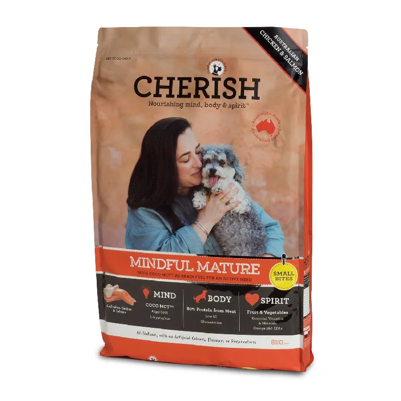 Cherish Small Bites Mindful Mature Adult Dry Dog Food 8kg