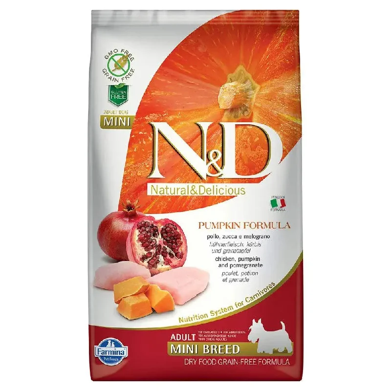 Farmina N&D Grain Free Pumpkin Chicken and Pomegranate Adult Food, 2.5 kg (Mini)