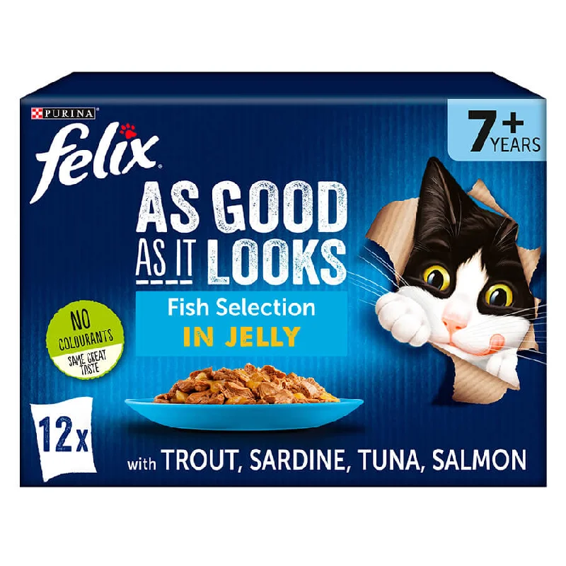 Felix Pouch As Good As It Looks Senior Fish in Jelly 48 x 100g