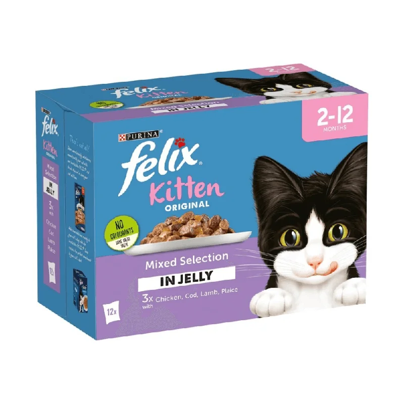 Felix Pouch Kitten Mixed Selection with Chicken in Jelly 48 x 100g