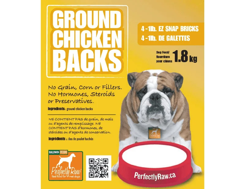 Ground Chicken Backs - Frozen Raw Dog Food - Perfectly Raw