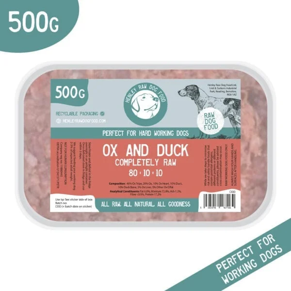 Henley Raw Ox (Beef) and Duck - 80/10/10 - 500g