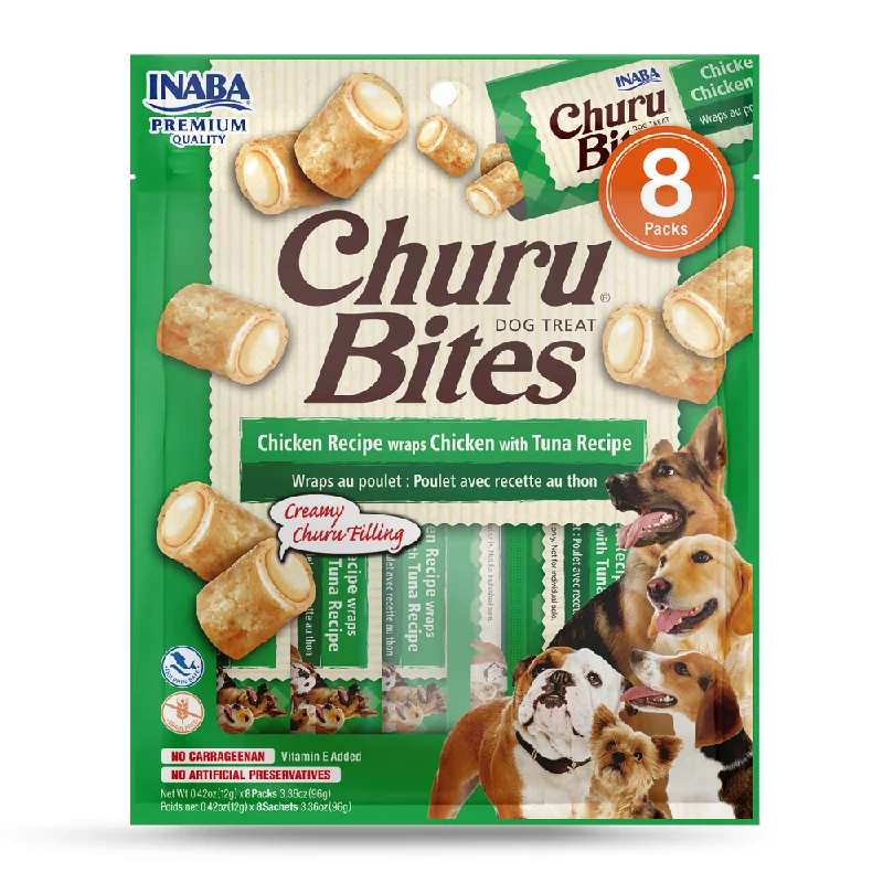 INABA Churu Bites Chicken Recipe Wraps Chicken with Tuna Flavour Dog Treats