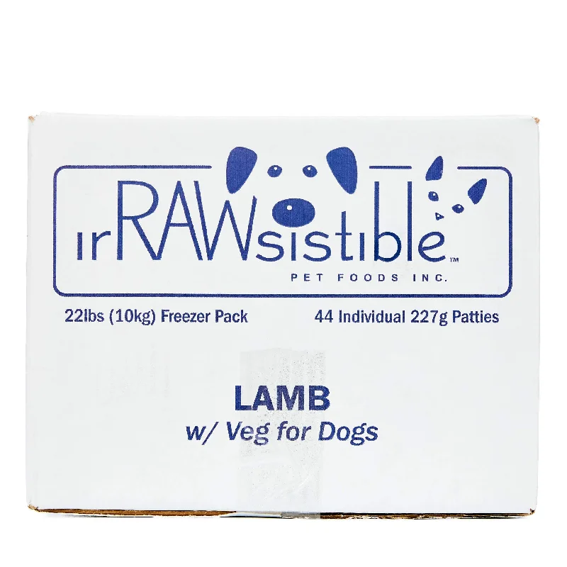 IrRawsistible Lamb with Vegetables and Fruit and Supplements 44 Patties 22 lbs