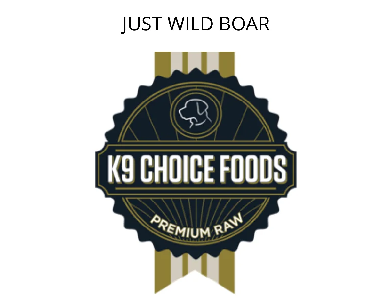 K9 Choice - Just Wild Boar 9.1kg/20lb - Frozen Raw Dog Food