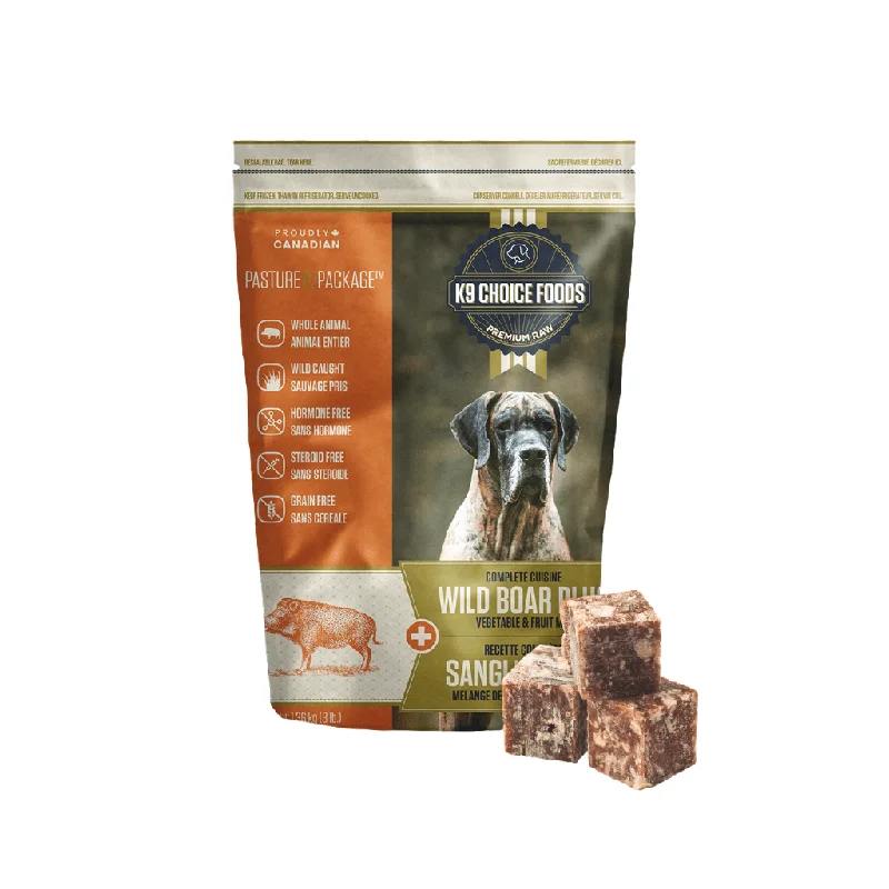 K9 Choice - Wild Boar Plus Li'l Guys 1.36kg/3lb - Frozen Raw Dog Food