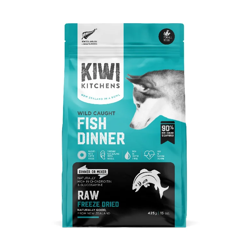 Kiwi Kitchens Fish Dinner Freeze Dried Dog Food 425g