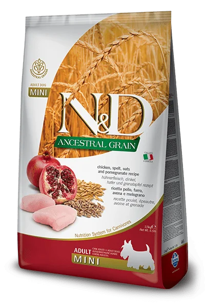 Natural & Delicious Ancestral Grain Chicken & Pomegranate Adult Mini - Natural & Delicious - Dry Dog Food - Farmina