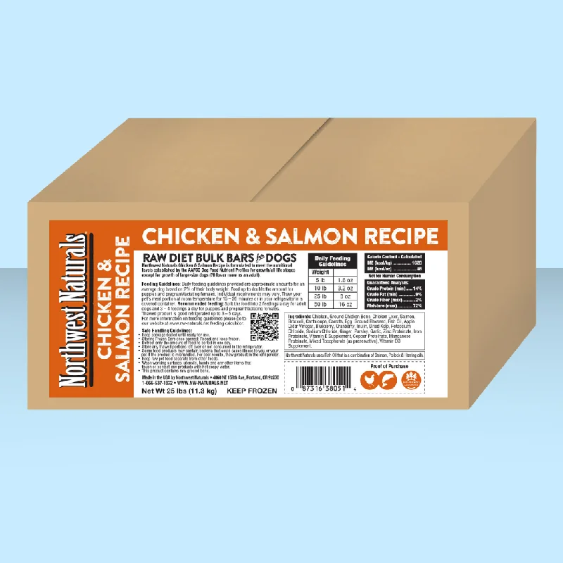 Northwest Naturals Bulk Dinner Bars Chicken & Salmon 25#