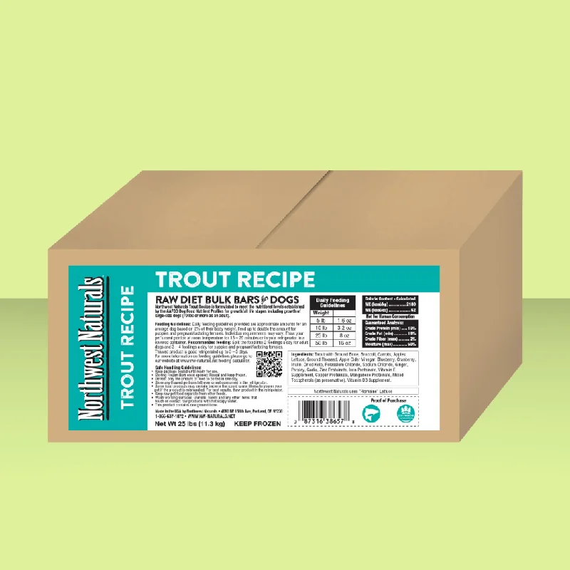 Northwest Naturals Bulk Dinner Bars Trout 25#