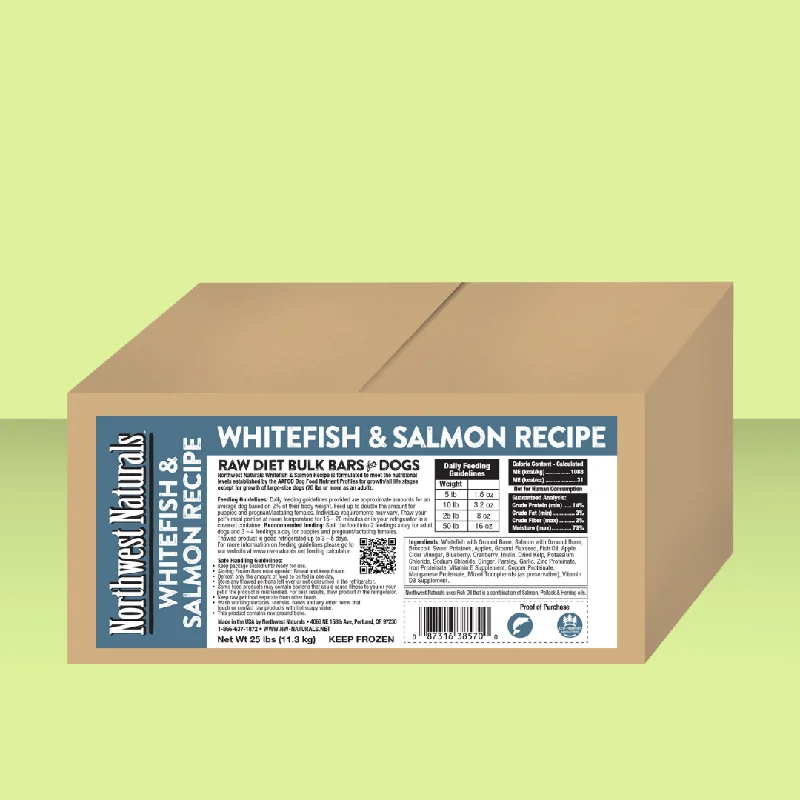 Northwest Naturals Bulk Dinner Bars Whitefish & Salmon 25#