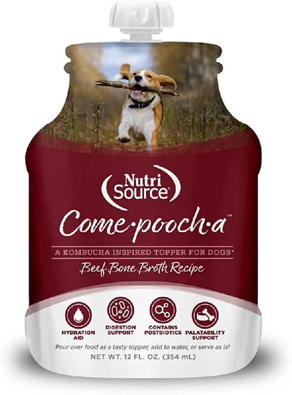 NutriSource Dog Beef Broth Come-Pooch-A 12oz