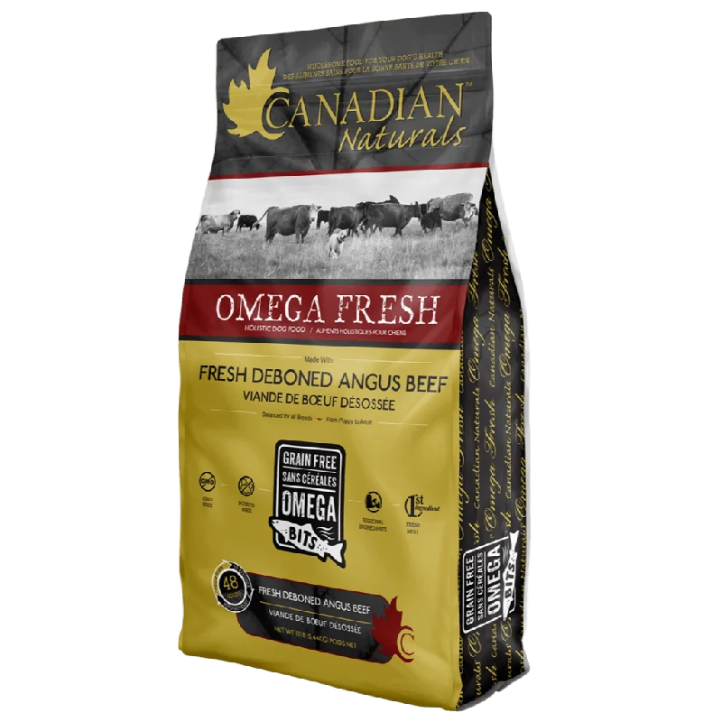 Omega Fresh Deboned Angus Beef Recipe for Dogs - Dry Dog Food - Canadian Naturals