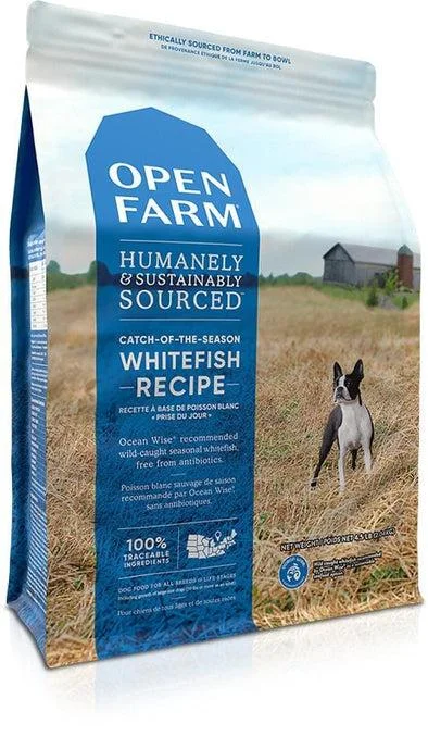 OPEN FARM GRAIN FREE CATCH OF THE SEASON WHITEFISH AND GREEN LENTIL RECIPE DRY DOG FOOD