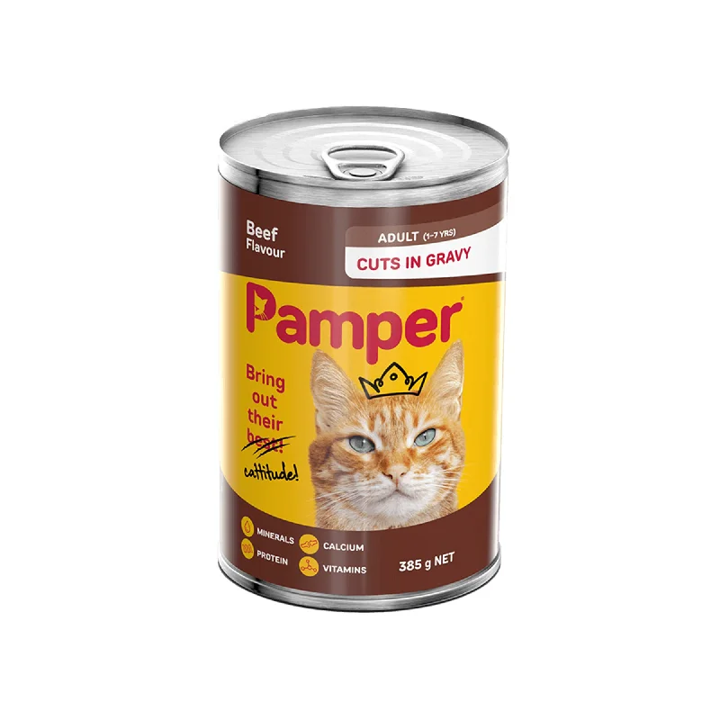 PAMPER TIN GRAVY BEEF 385G