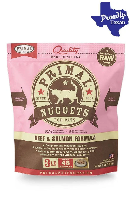 Primal Feline Beef & Salmon Frozen Raw Cat Food