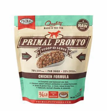 Primal Pronto Dog Frozen Chicken Trial Size 12oz