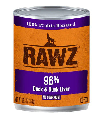 Rawz 96% Duck & Liver Wet Dog Food