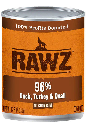 Rawz 96% Duck, Turkey, & Quail Wet Dog Food