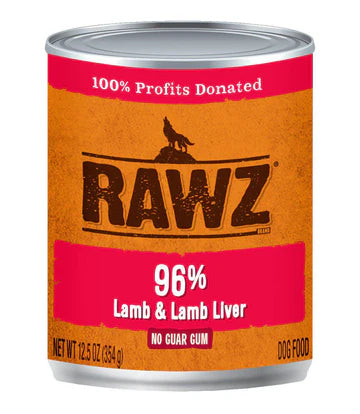 Rawz 96% Lamb and Liver Wet Dog Food