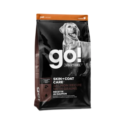 Skin + Coat Care Large Breed Puppy Salmon Recipe With Grains - Dry Dog Food - Go! Solutions