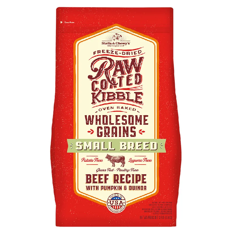 Small Breed Beef Recipe with Pumpkin & Quinoa Raw Coated Kibble Wholesome Grains