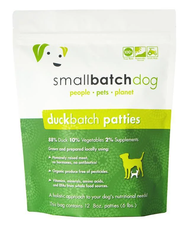 SmallBatch Dog Frozen Raw Duck 8oz Patties