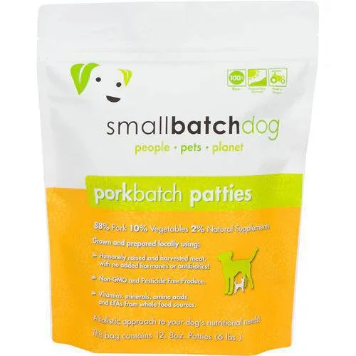 SmallBatch Dog Frozen Raw Pork 8oz Patties