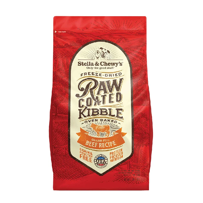 Stella and Chewy's Oven Baked Raw Coated Kibble for Dogs - Grass Fed Beef