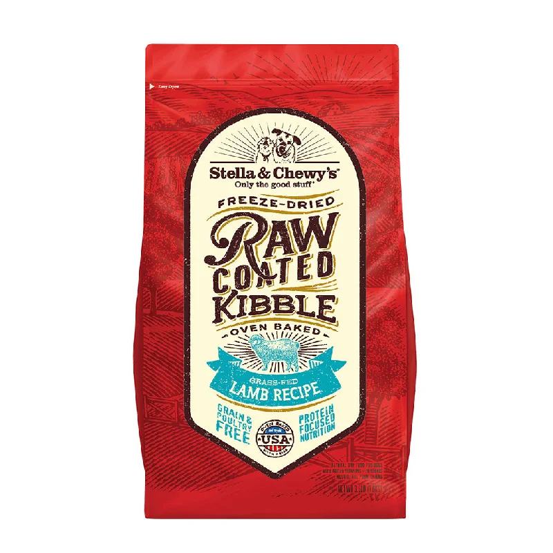 Stella and Chewy's Oven Baked Raw Coated Kibble for Dogs - Grass Fed Lamb