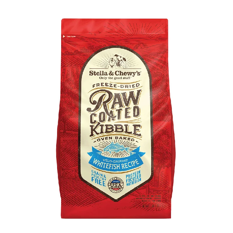 Stella and Chewy's Oven Baked Raw Coated Kibble for Dogs - Wild Caught Whitefish