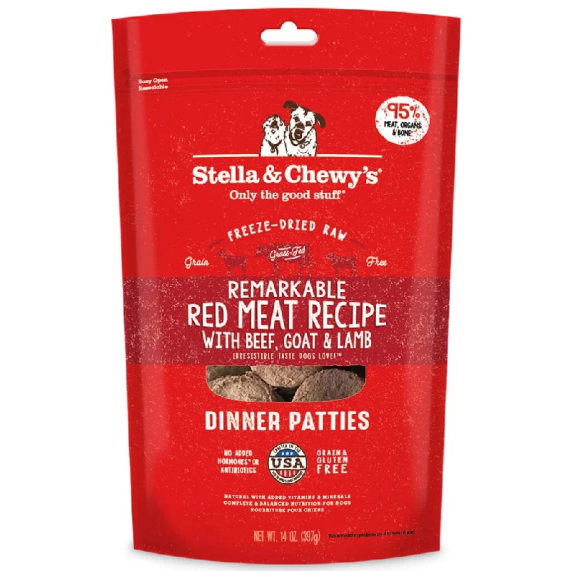 Stella & Chewy's Freeze Dried Raw Remarkable Red Meat Recipe Dinner Patties for Dogs