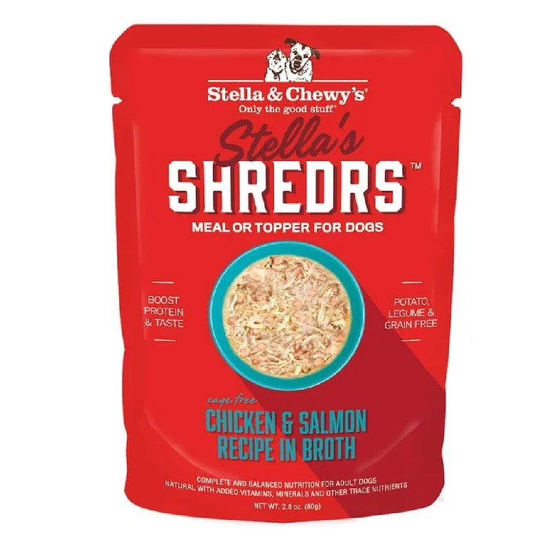 Stella & Chewy's Shredrs Chicken & Salmon in Broth Topper for Dogs