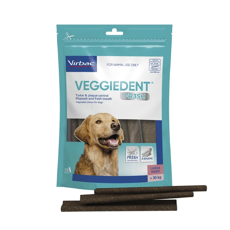 Virbac Veggiedent Fr3sh Chews Dental Dog Treat Large 15pk