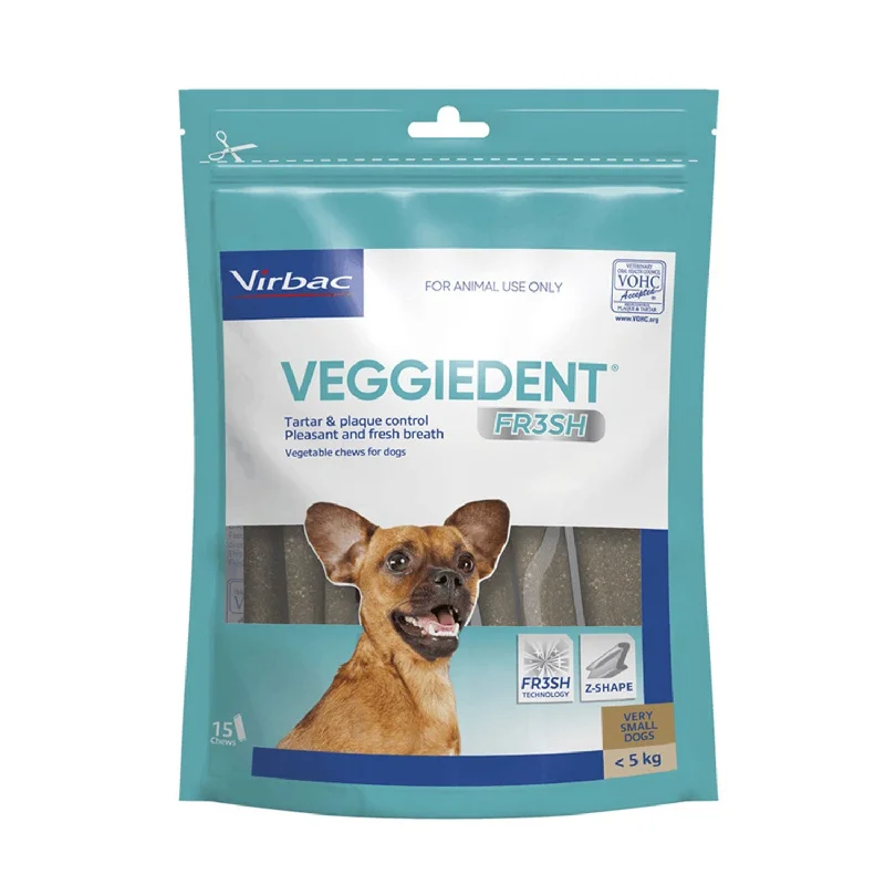 Virbac Veggiedent Fr3sh Chews Dental Dog Treat X-Small 15pk