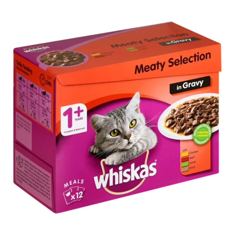 Whiskas Meat Selection In Gravy 12 X 85G