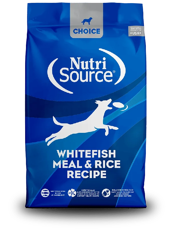 Whitefish Meal & Rice Recipe  Dog Food - CHOICE - NutriSource - Dry Dog Food