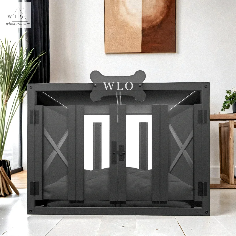 WLO® Black Pueblo Modern Dog House