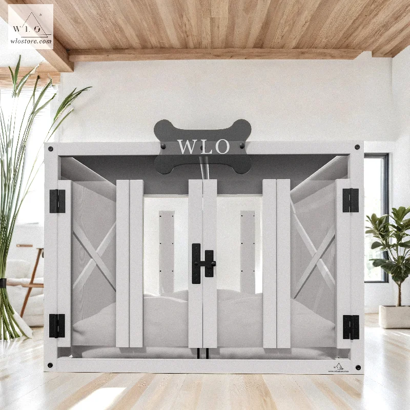 WLO® White Pueblo Modern Dog House