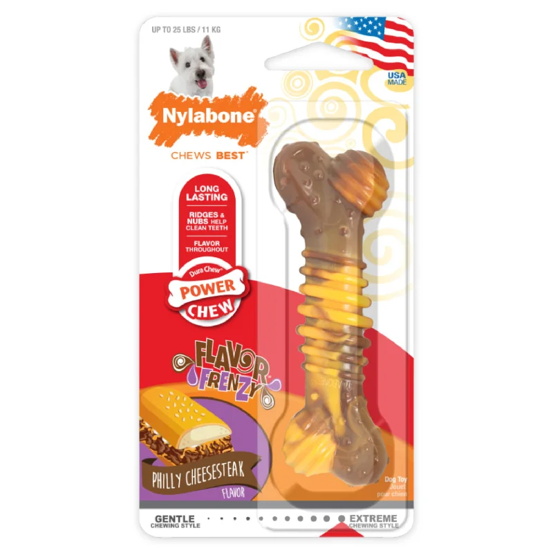 Dog Chewing Toy - POWER CHEW - Flavor Frenzy (Philly Cheesesteak)