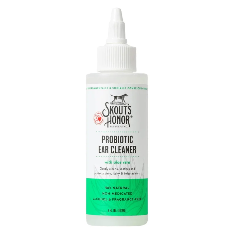 Probiotic Ear Cleaner with Aloe Vera For Dogs & Cats - 4 oz