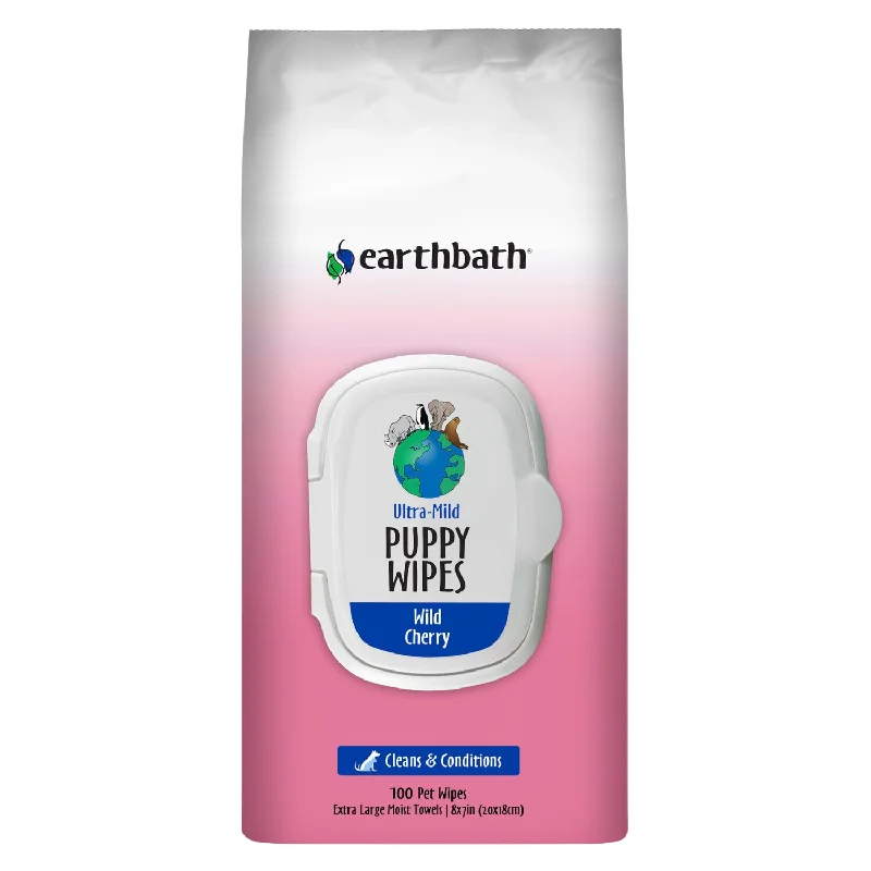 Dog Grooming Wipes - Puppy Wipes (Wild Cherry) - 100 ct