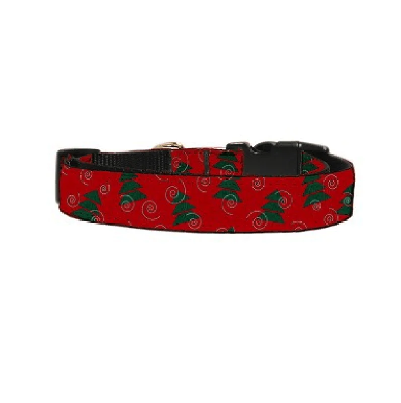 Christmas Trees Dog Collar & Leash - Red