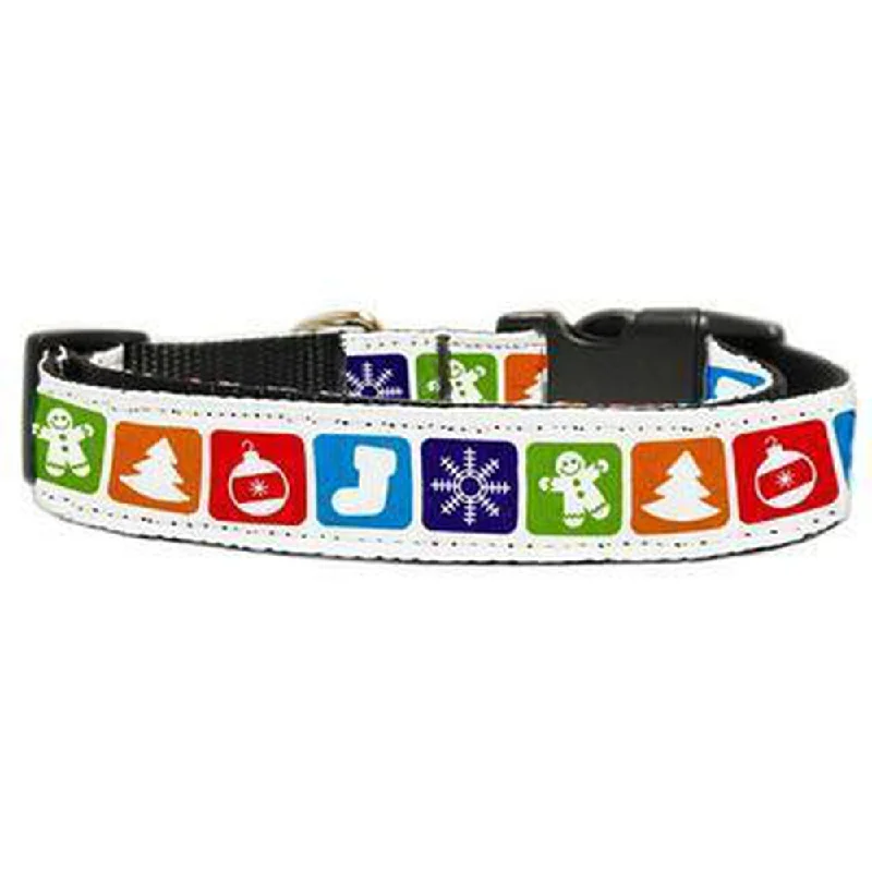 Classic Nylon Christmas Dog Collar & Leash