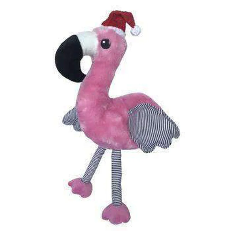 Plush Christmas Flamingo Dog Toy